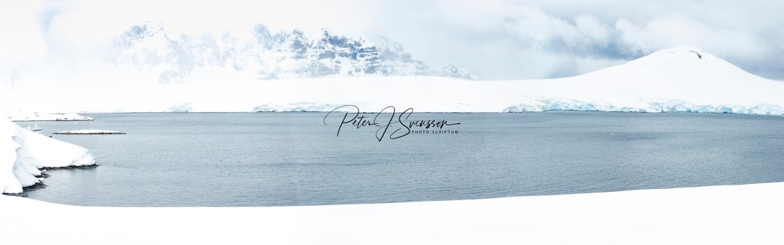 "0822 - Antarctica, Dorian Bay: Anvers Island, a panorama" stock image