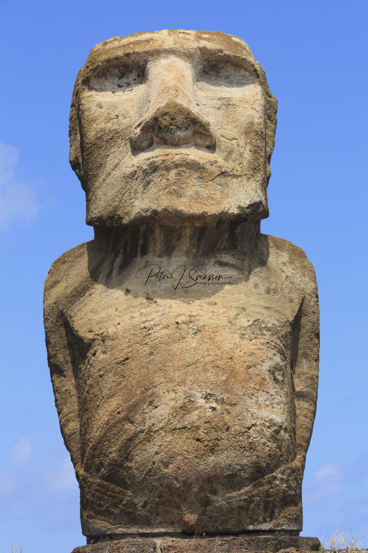 "2625 - Easter Island: Ahu Tongariki moai 7" stock image