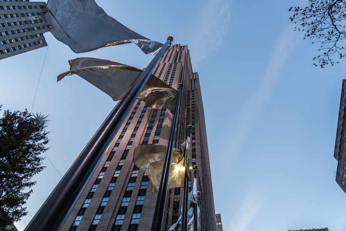 "Flags of Rockfeller Center" by Clément Garaffa Photography - $24.62 "Flags of Rockfeller Center" stock image