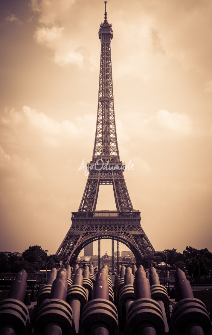 "The Eiffel Tower Under Attack" stock image