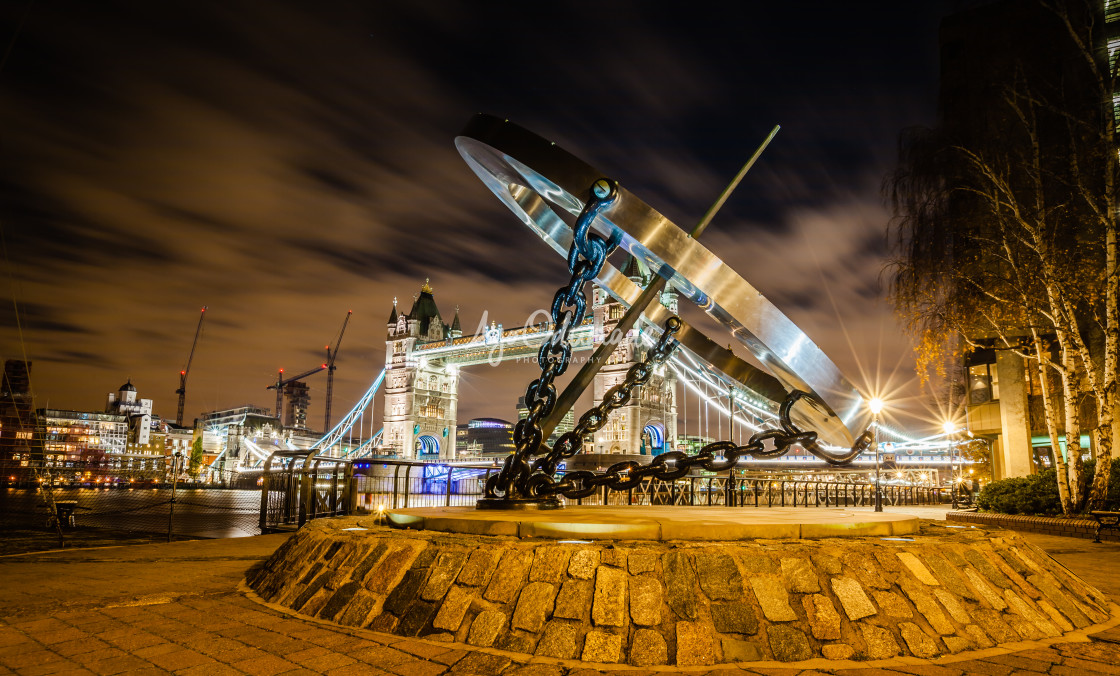 "Tower Bridge Chained" stock image