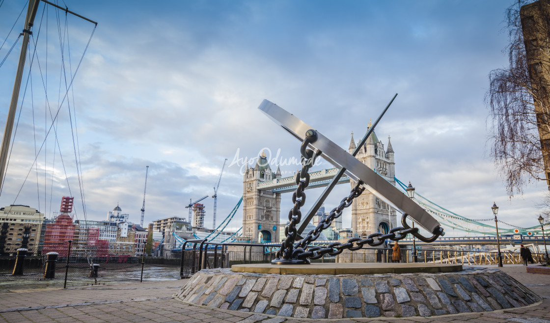 "Tower Bridge Chained" stock image