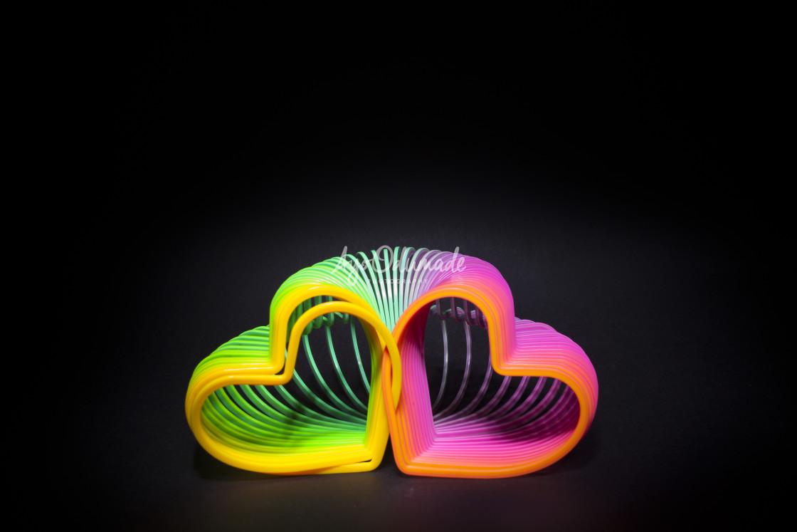 "Light Painting Hearts" stock image