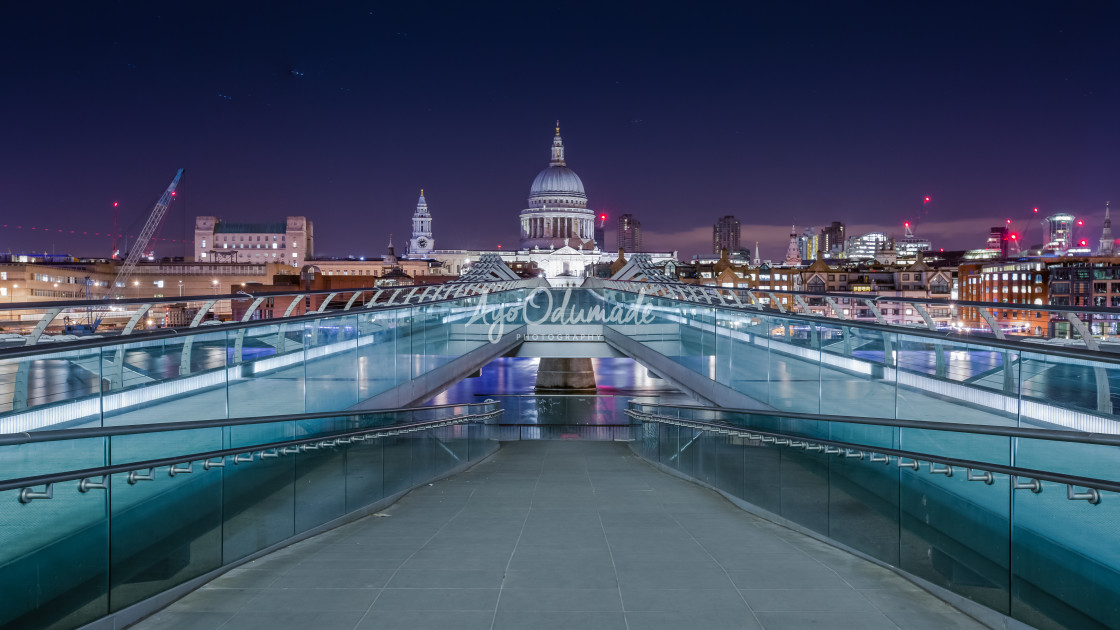 "St Paul's from Millennium Bridge" stock image