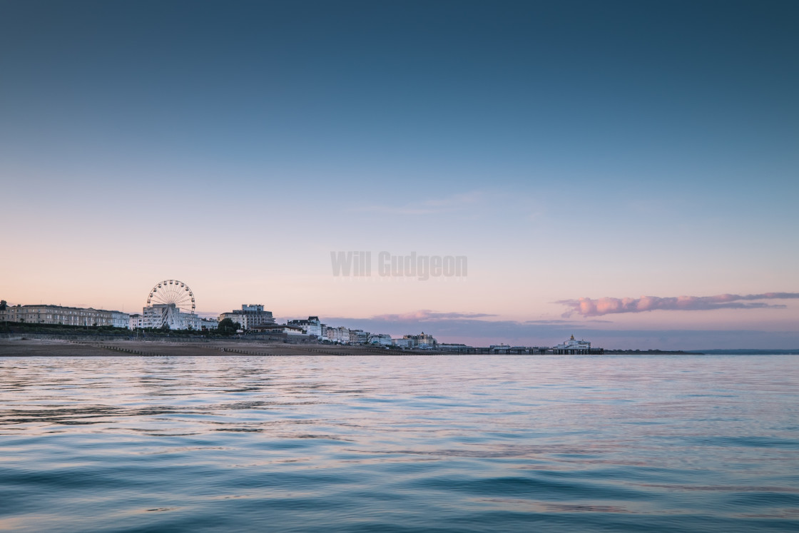 "Eastbourne twilight." stock image