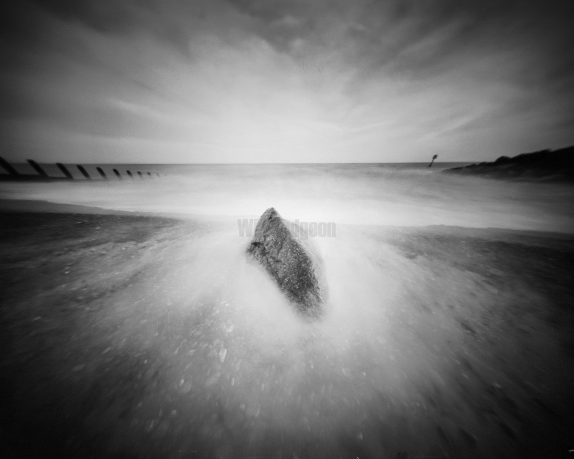 "Incoming - Pinhole photo." stock image