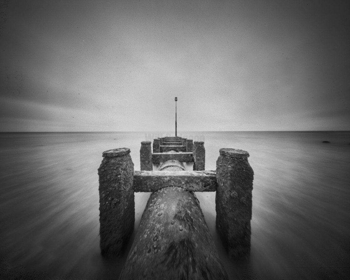 "The old drainage pipe - Pinhole photo" stock image