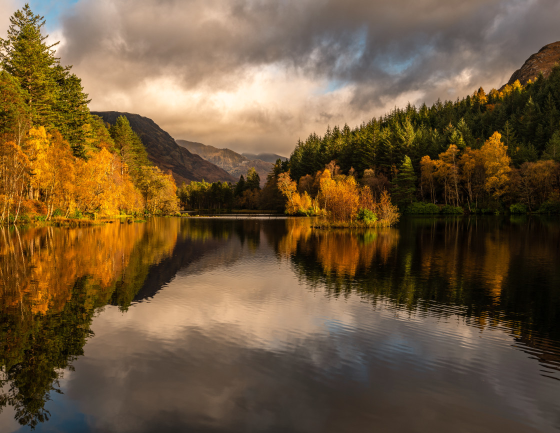 "The autumn light of Scotland" stock image