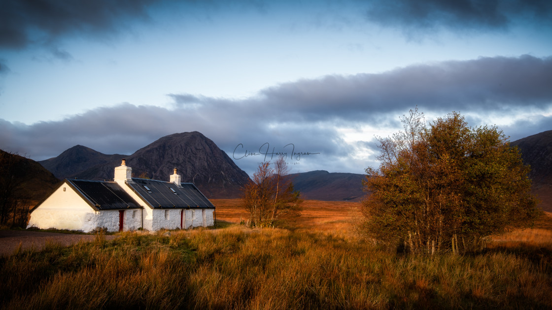 "Black Rock Cottage in autumn" stock image