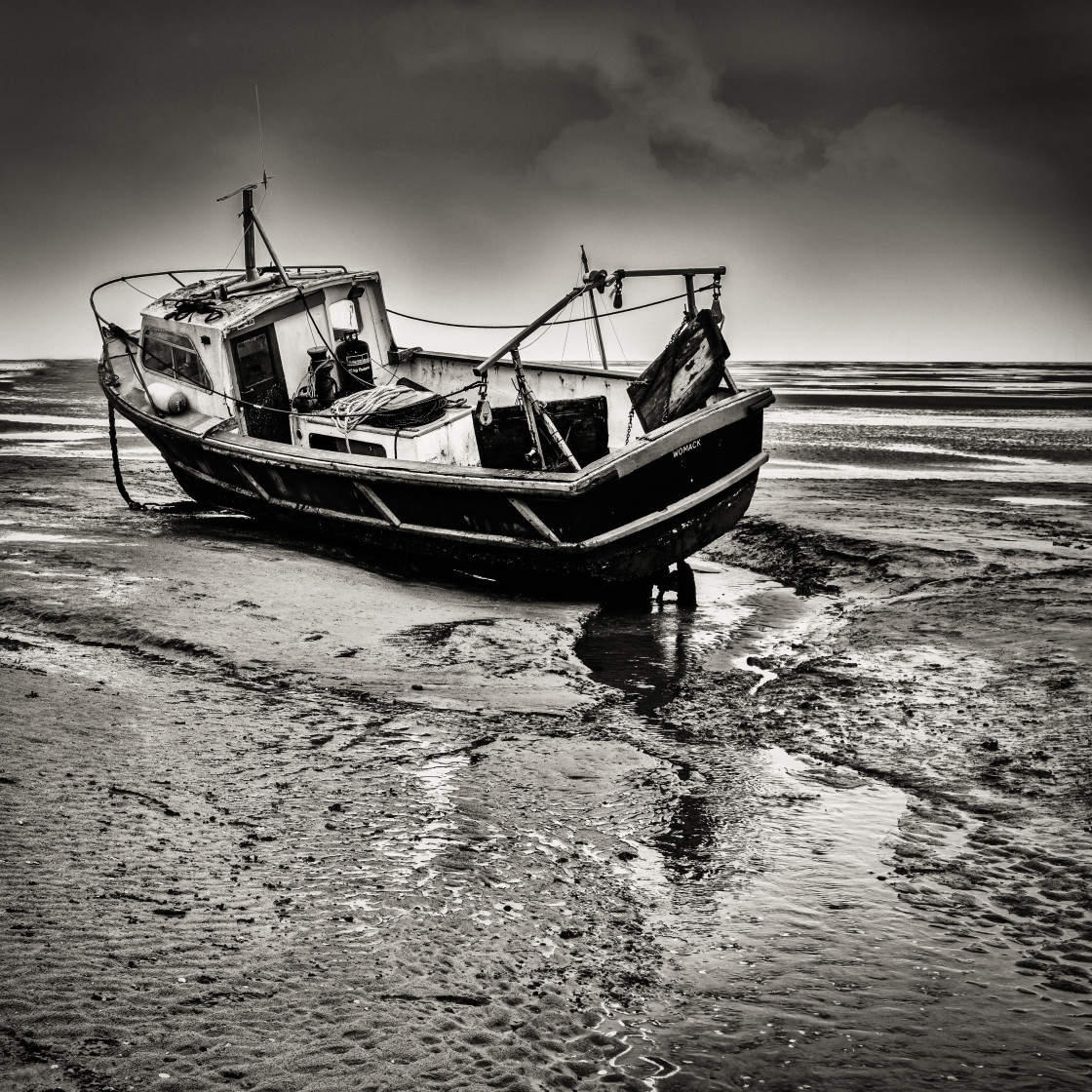 "Deserted by the sea" stock image