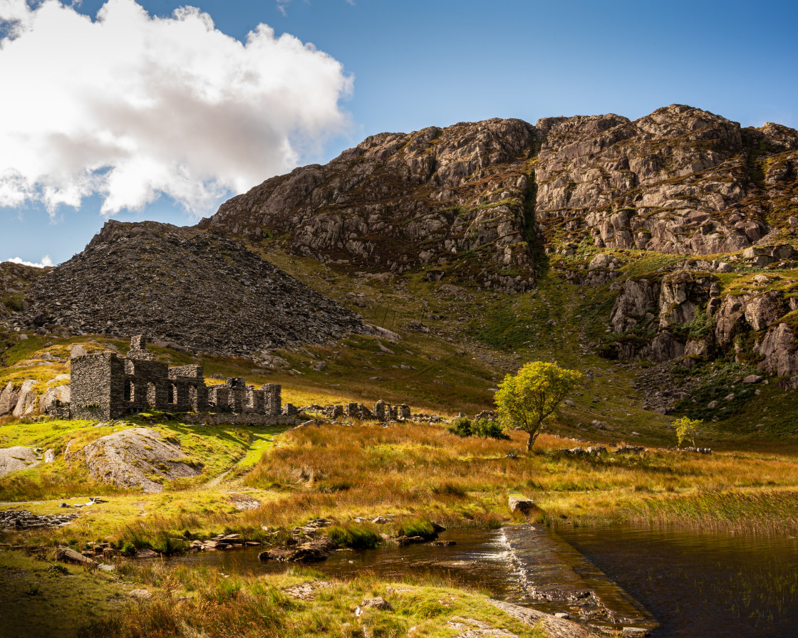 "Cwmorthin quarry view" stock image