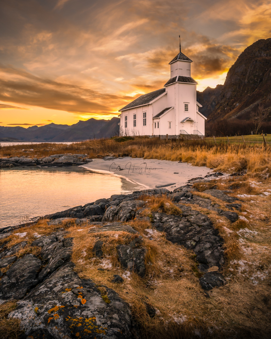 "Gimsoy church scene" stock image