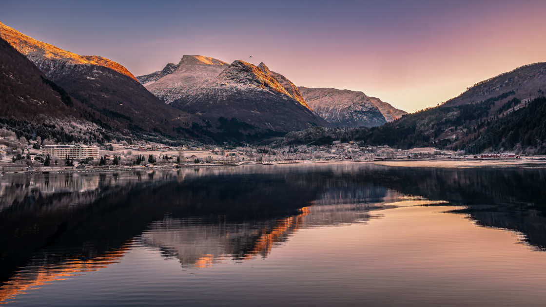 "Reflections of Loen" stock image