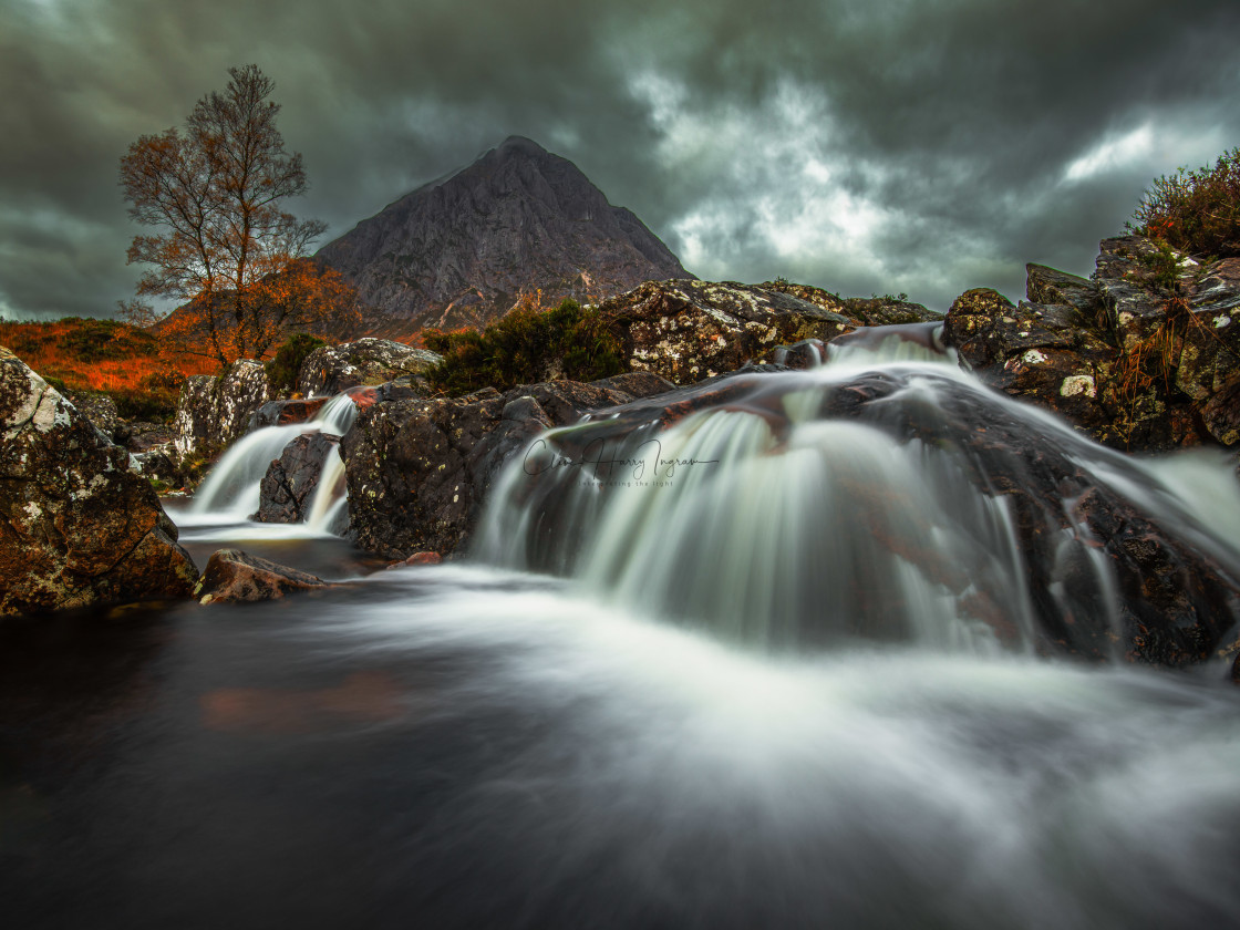 "The drama of the Buchaille" stock image