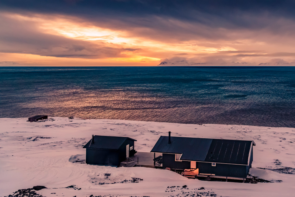 "The last cabin before the North Pole" stock image