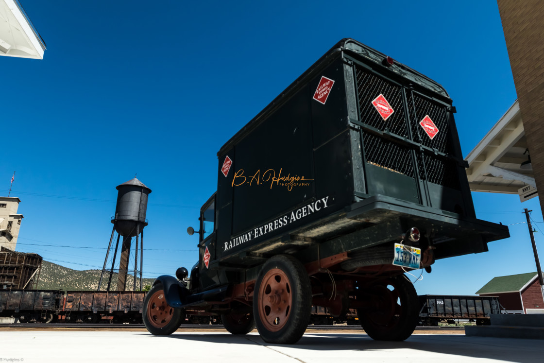 "REA Delivery Truck" stock image