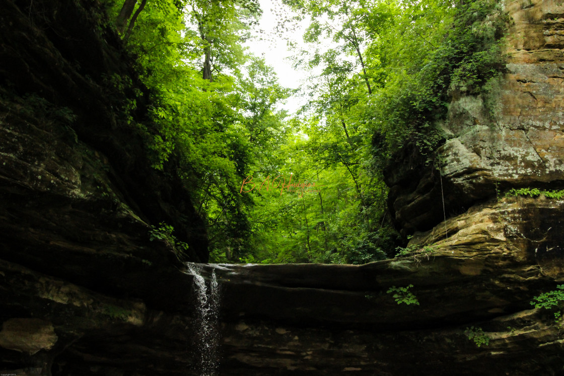 "Waterfall Peru Illinois" stock image