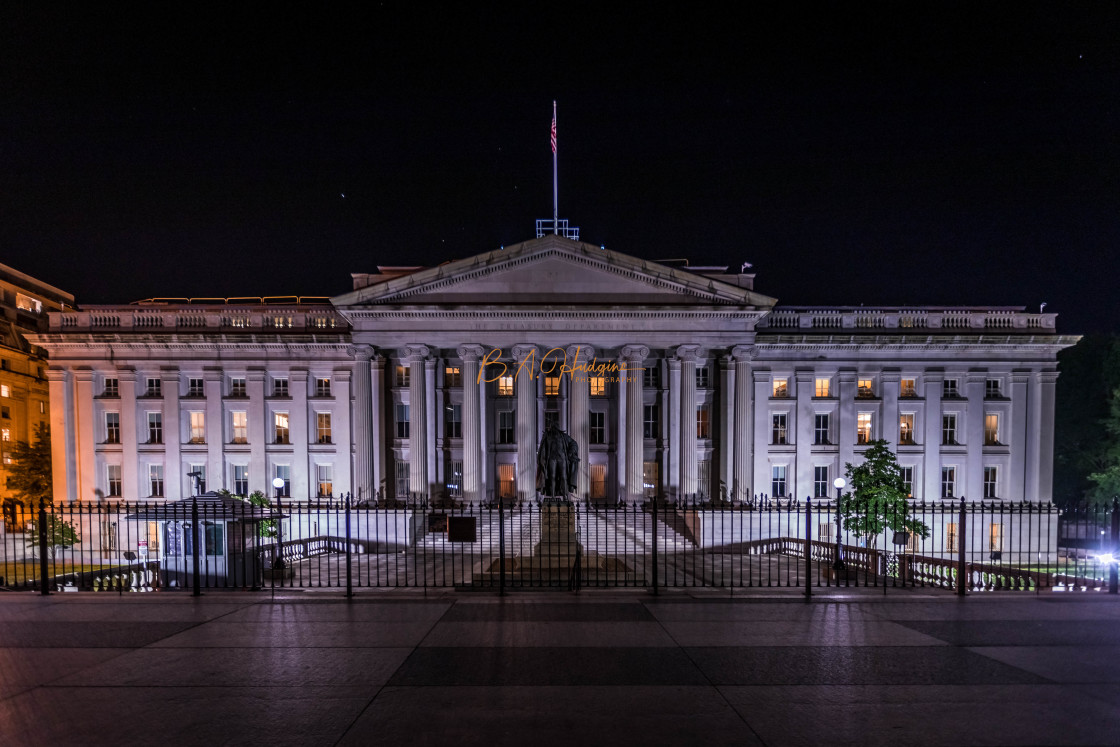 "Treasury Building" stock image