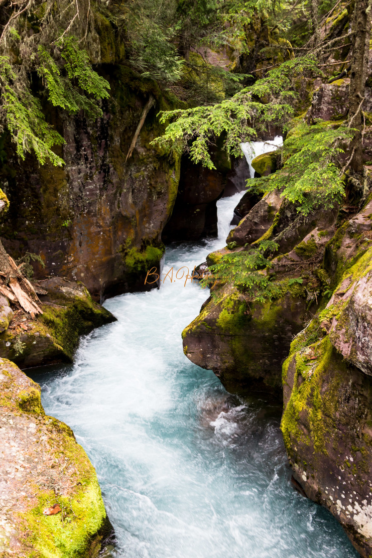 "Cataract Creek Plunge" stock image