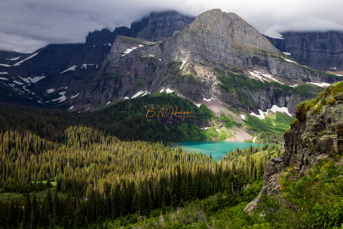 "Grinnell Lake" stock image