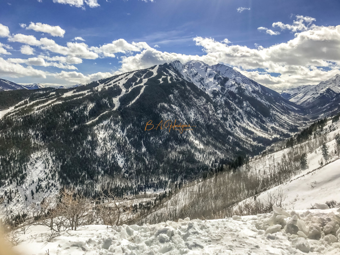 "Distant Aspen Highlands" stock image