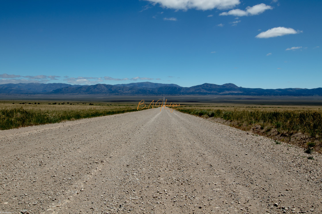 "White Pine County Nevada Road to Nowhere" stock image