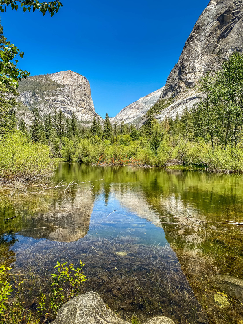 "Yosemite Mirror Lake" stock image