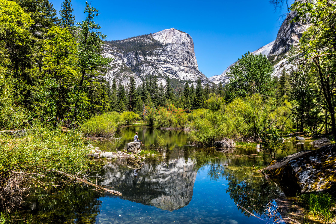 "Reflection on Mirror Lake" stock image