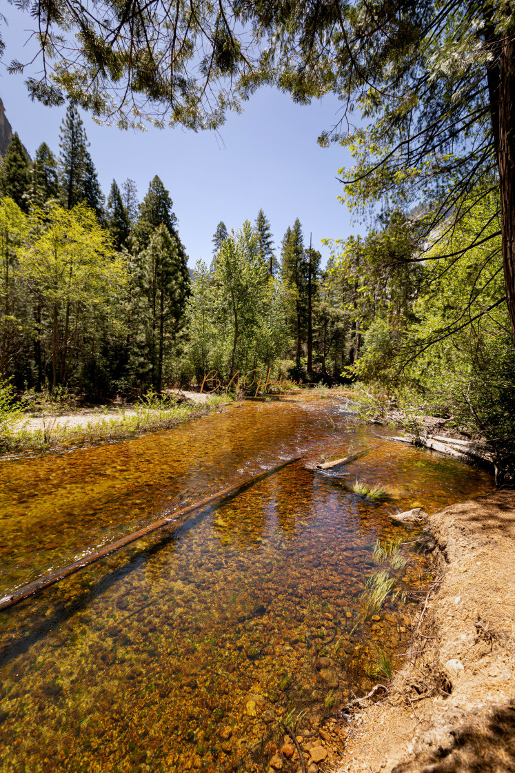 "Lazy Merced River" stock image