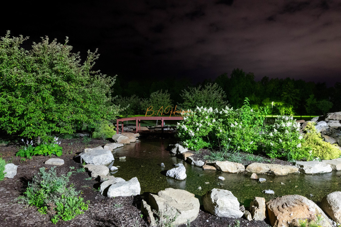 "Pfeiffer babbling brook in Southwind Park" stock image