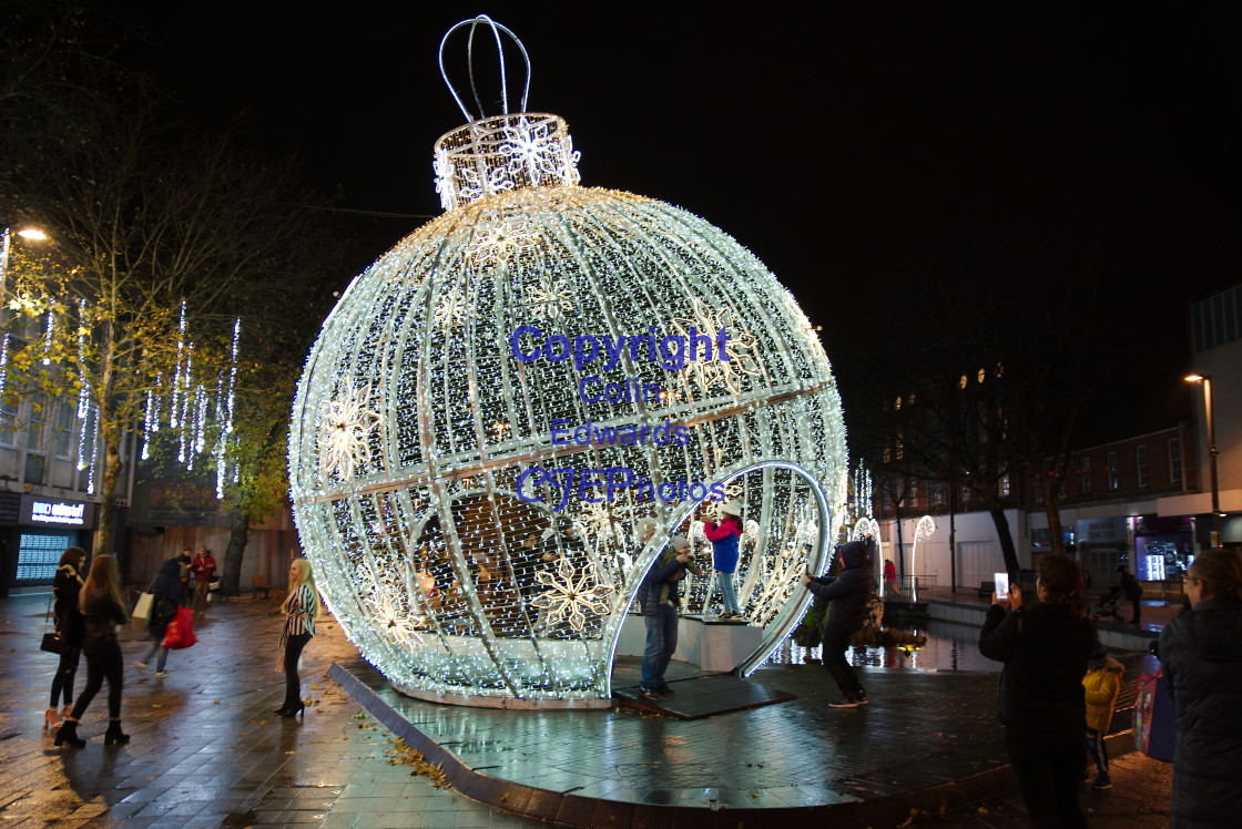 "Christmas Lights, Watford, England" stock image