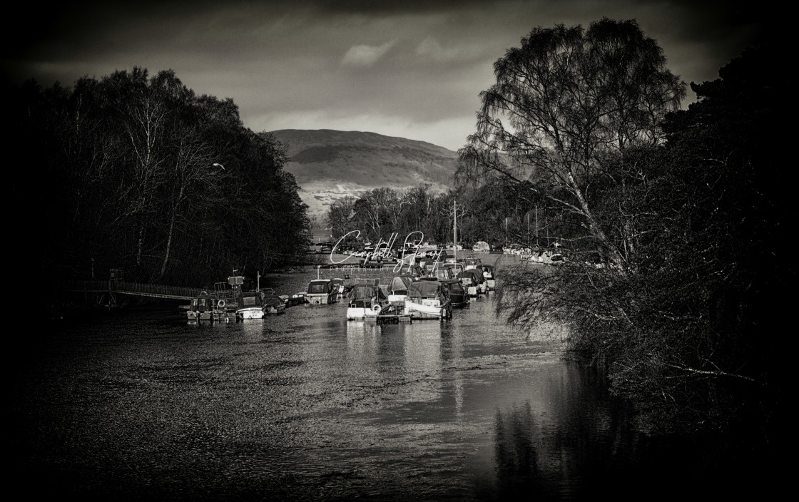 "River Leven at Balloch, near Loch Lomond" stock image