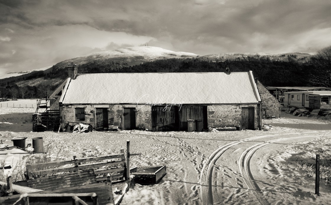 "Snow covered barn" stock image