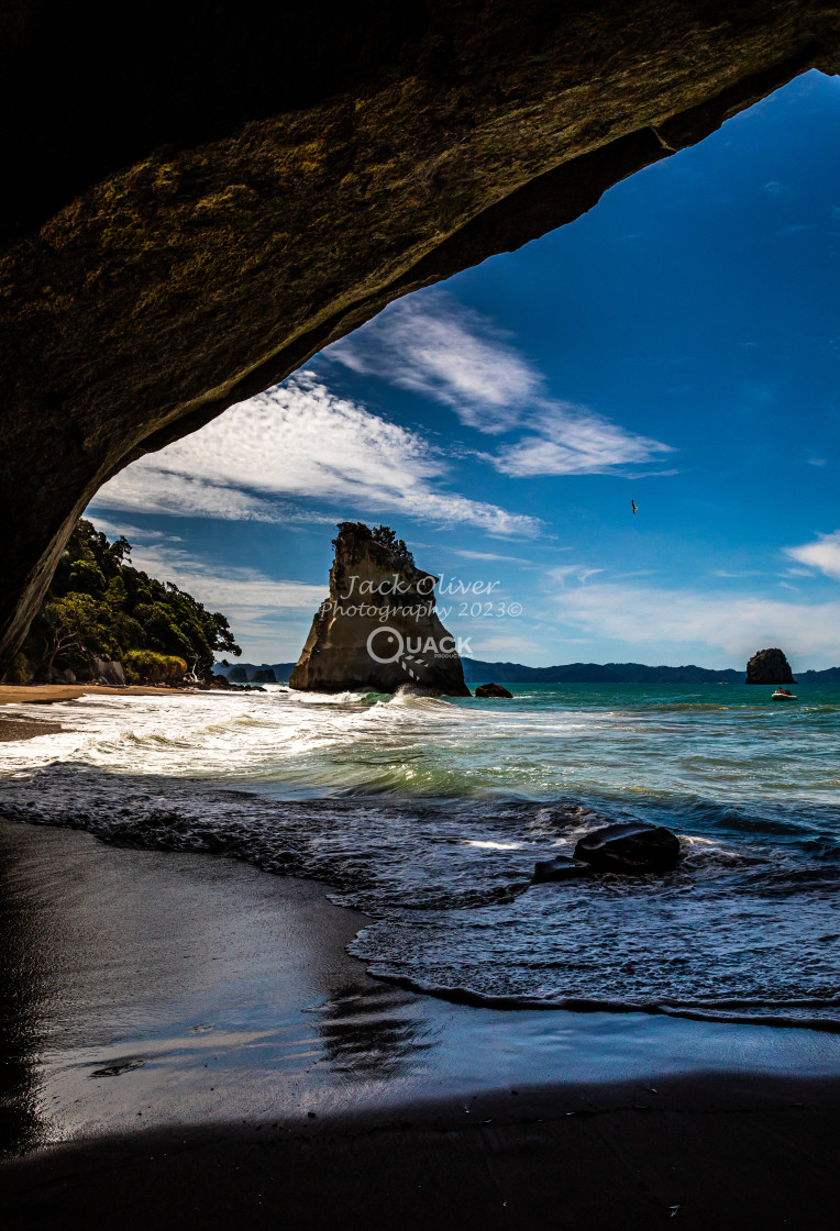 "Cathedral Cove" stock image