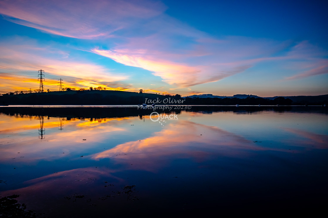 "Reflected Sunset" stock image