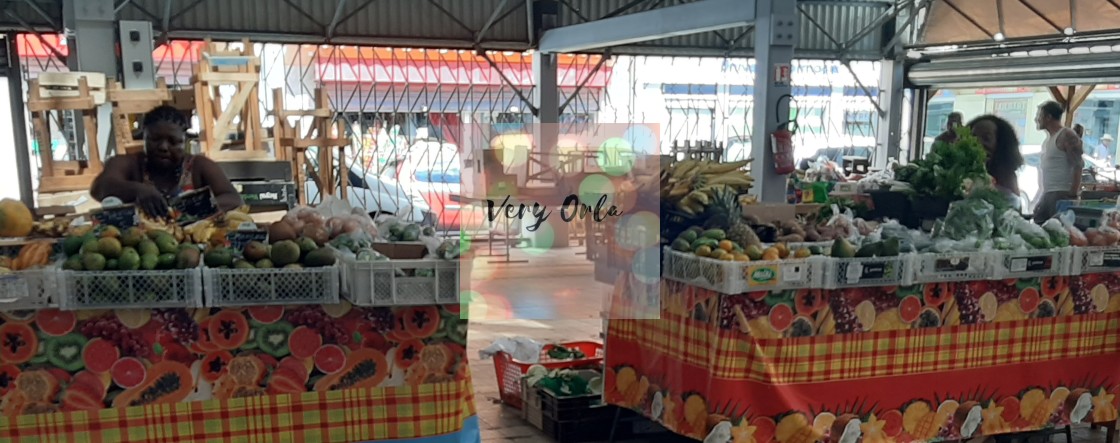 "Market life in Martinique" stock image