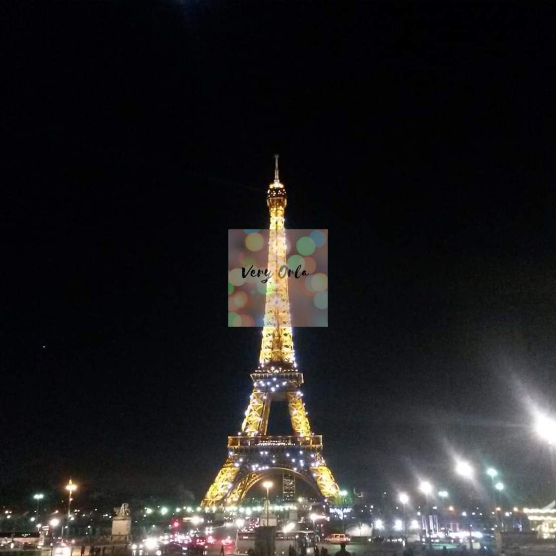 "The Eiffel Tower At Night, Paris" stock image