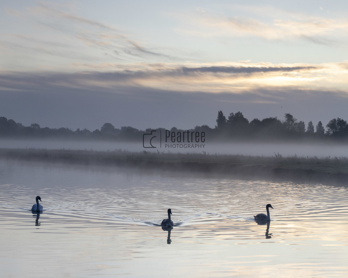 "Sunrise over the river Cam in Cambridge" stock image