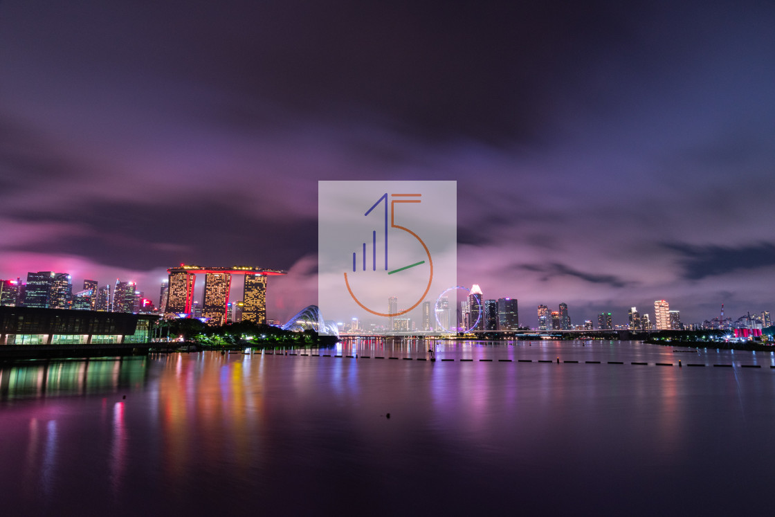 "City View from Marina Barrage" stock image