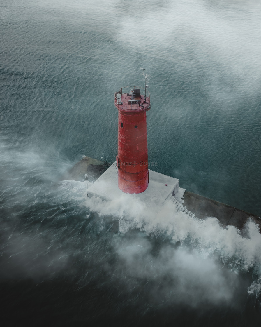 "Sheboygan Lighthouse" stock image