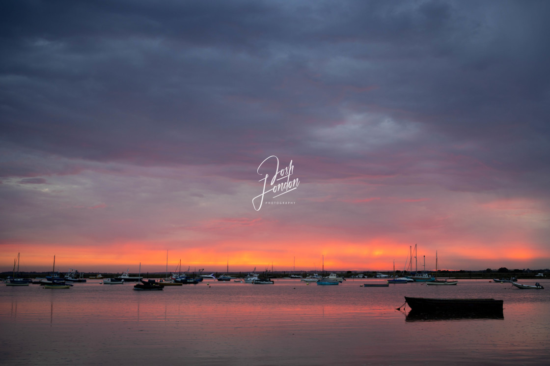 "West Mersea island under a unbelievable sky." stock image