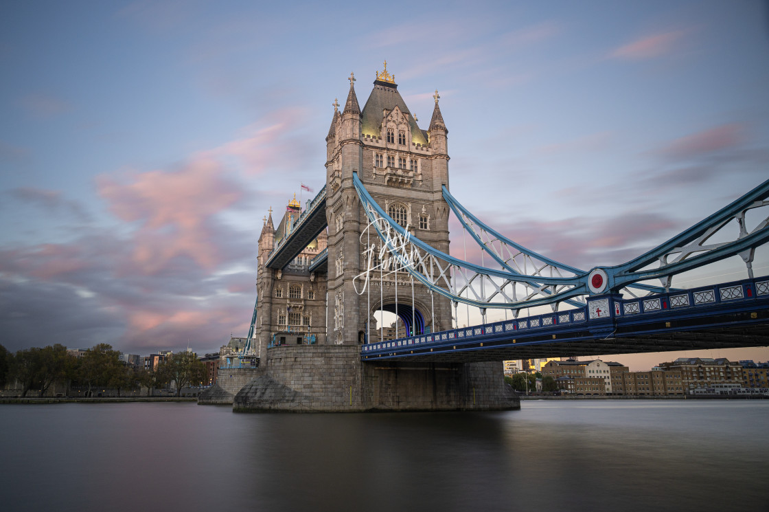 "Tower bridge at blue hour" stock image