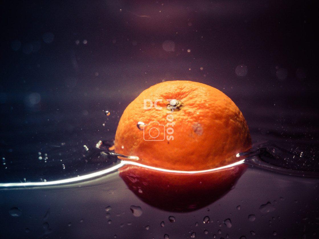 "Orange in water" stock image