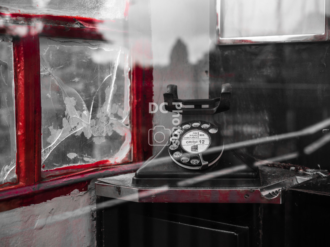 "Old phone box" stock image