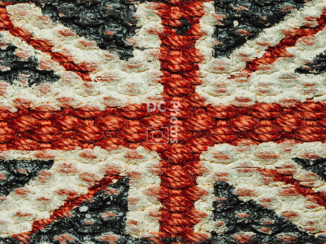 "Woven Union Jack flag" stock image