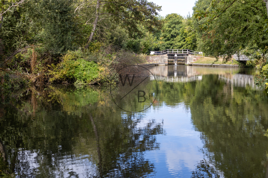 "Newbury Canal Lock" by William Buist - $182.95 "Newbury Canal Lock" stock image
