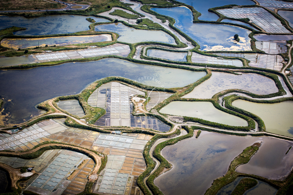 "Fleur de Sel Air-View" by Estefano Onatrac - £8.00 "Fleur de Sel Air-View" stock image