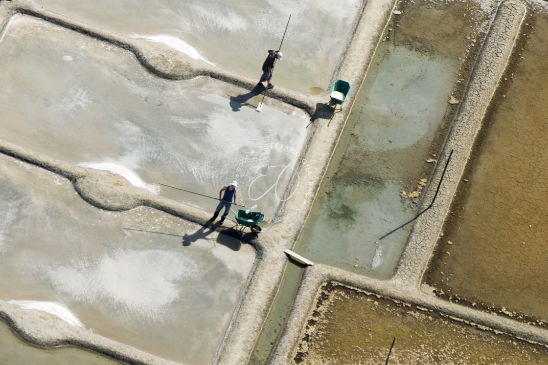 "Aerial view of the salt lakes" by Estefano Onatrac - £8.00 "Aerial view of the salt lakes" stock image