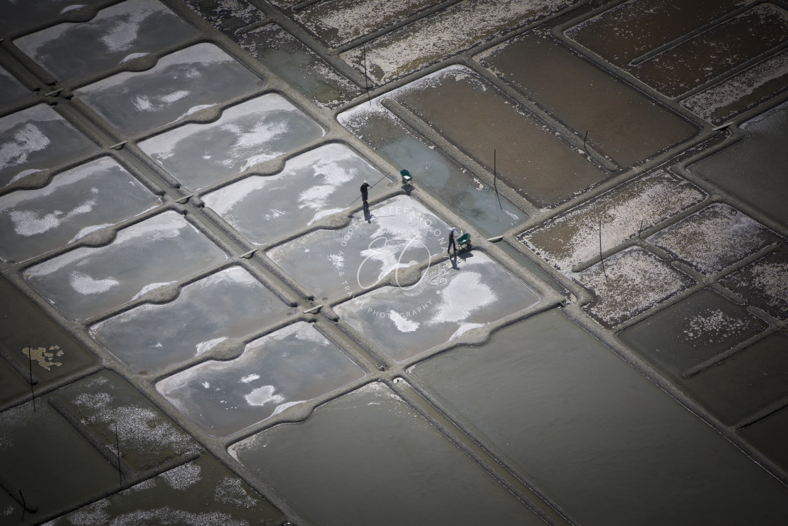 "saltfarmers @work" by Estefano Onatrac - £8.00 "saltfarmers @work" stock image