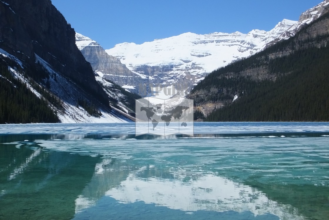 "Lake Louise Reflection" stock image